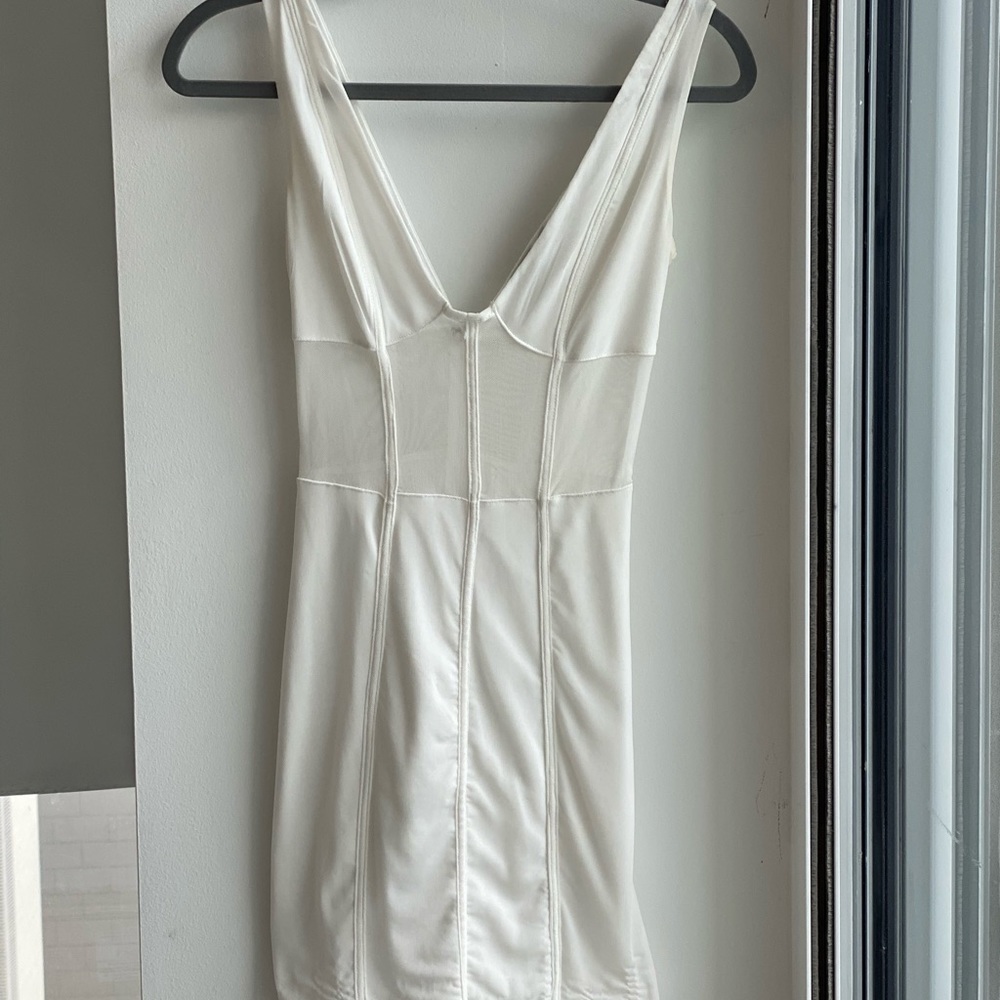 White tiger mist see through dress and bodess